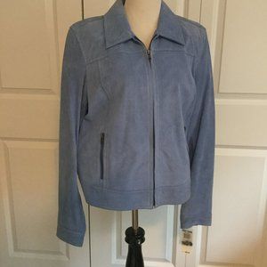 Vintage NWT Style & Co Suede Jacket XL spring blue
